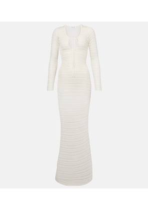 Aya Muse Sheer crochet maxi dress