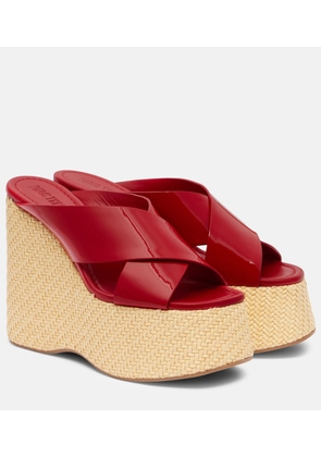 Paris Texas Mara patent leather wedge mules