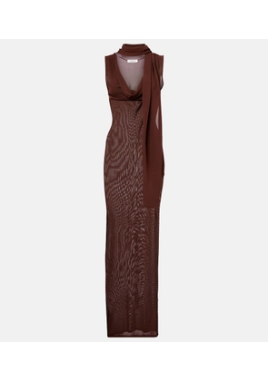 Aya Muse Scarf-detail draped maxi dress