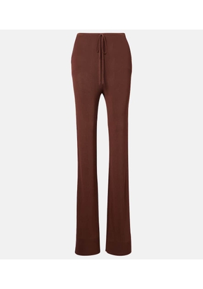 Aya Muse Ribbed-knit flared pants