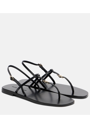 Proenza Schouler Monogram leather thong sandals