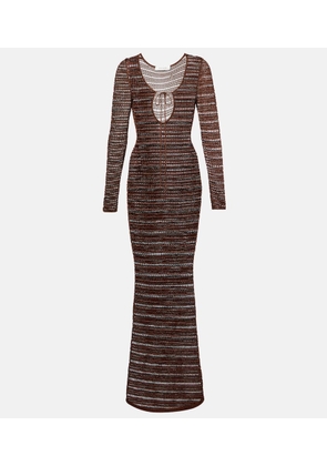 Aya Muse Open-knit maxi dress