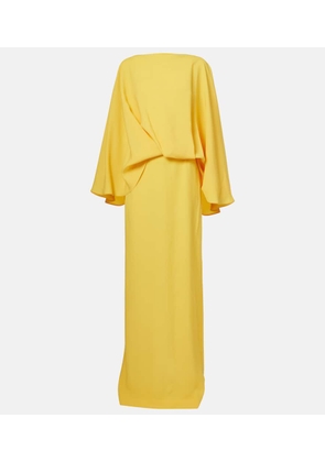 Taller Marmo Maddalena draped crepe cady gown