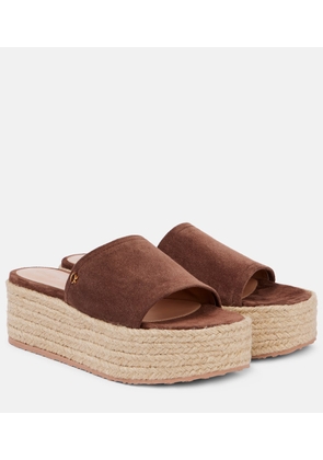 Gianvito Rossi Suede platform espadrille slides