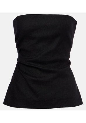 SIR Dorian linen-blend tube top