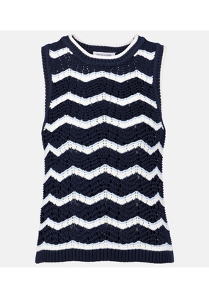 Veronica Beard Jerrel cropped cotton-blend sweater vest