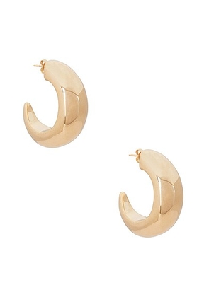 Jordan Road Large Moon Hoop Earrings in 18k Gold Filled - Metallic Gold. Size all.