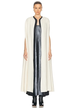 Gabriela Hearst Glenys Cape W/ Gilet in Ivory - Ivory. Size XS/S (also in ).