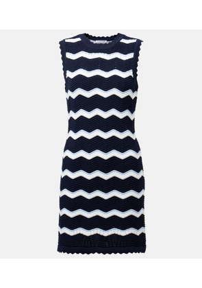 Veronica Beard Templeton chevron cotton-blend minidress
