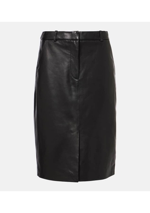 Veronica Beard Maxine high-rise leather pencil skirt