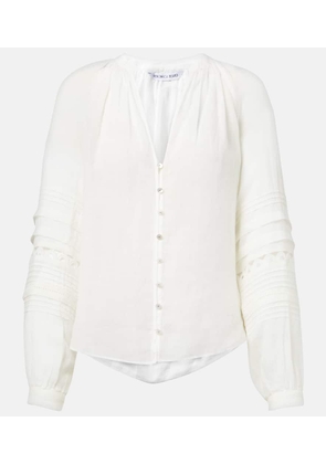 Veronica Beard Ailani semi-sheer top