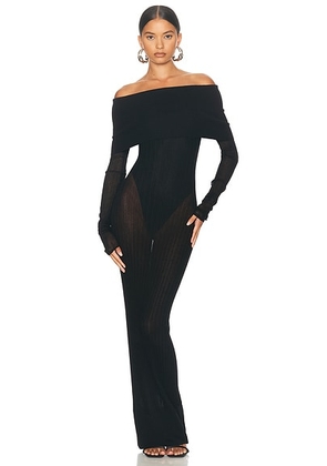 Helsa Justin Maxi Dress in Black - Black. Size XL (also in ).