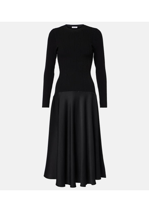 Veronica Beard Vaughn satin-trimmed midi dress