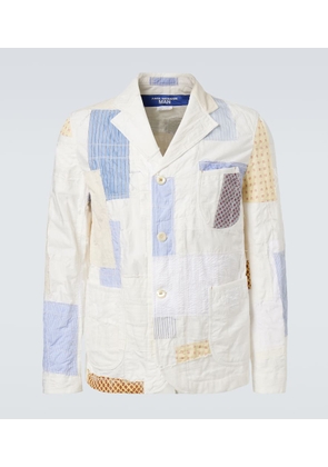 Junya Watanabe Patchwork cotton and linen-blend blazer