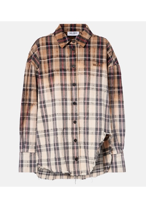 The Attico Diana checked cotton flannel shirt