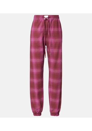 The Attico Checked cotton flannel sweatpants
