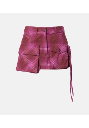 The Attico Fay cotton and wool-blend miniskirt
