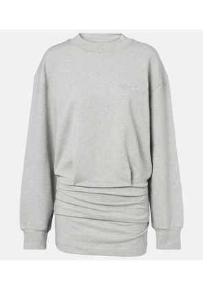 The Attico Cotton-blend jersey sweatshirt dress