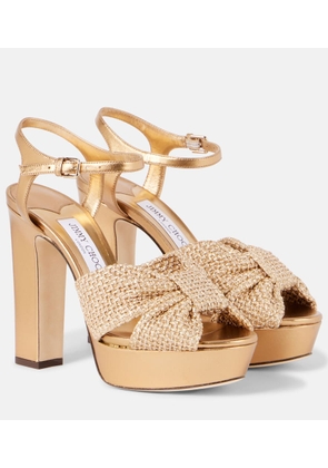 Jimmy Choo Heloise 120 leather platform sandals