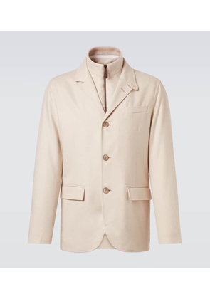 Herno Layered silk and cashmere blazer