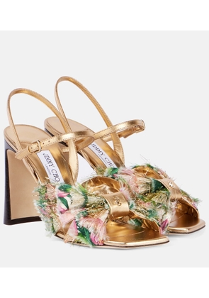 Jimmy Choo Annika 95 metallic leather sandals