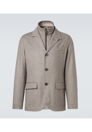 Herno Layered silk and cashmere blazer