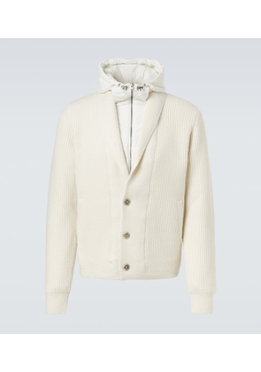 Herno Ribbed-knit wool cardigan