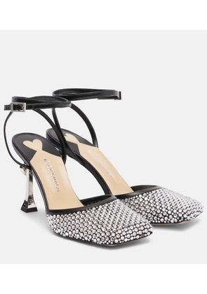 Mach & Mach Puffy Heart Ring 95 leather pumps