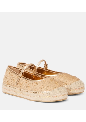 Jimmy Choo Aciel leather-trimmed espadrilles