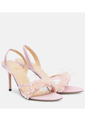 Mach & Mach Floating Pearl 85 satin sandals