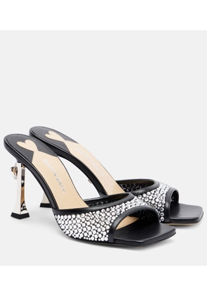 Mach & Mach Puffy Heart Ring 95 leather mules