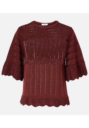 Eres Reverie open-knit cotton-blend top