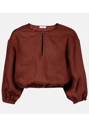 Eres Gracieux linen crop top