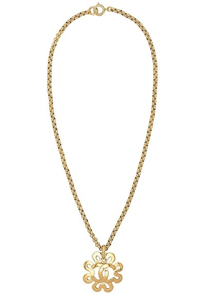 chanel Chanel 1995 CC Clover Necklace in Gold - Metallic Gold. Size all.
