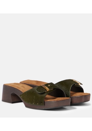 Khaite Britt 25 calf hair clogs