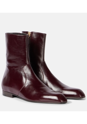 Khaite Colt leather ankle boots