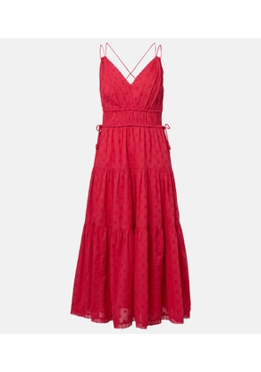 Ulla Johnson Freya polka-dot cotton dobby midi dress