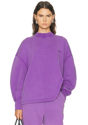 THE ATTICO Side Slit Sweatshirt in Purple - Purple. Size 38 (also in 40, 42).
