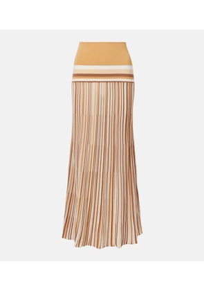Faithfull Citara striped cotton-blend maxi skirt
