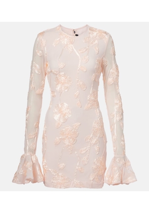 Rotate Embroidered mesh minidress