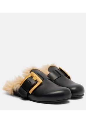 Balmain Anthem leather clogs