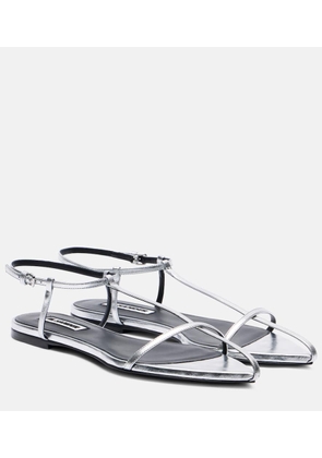 Jil Sander Metallic leather sandals