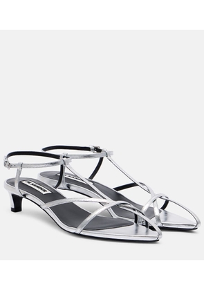 Jil Sander Metallic leather sandals