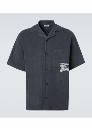 Burberry EKD cotton terry bowling shirt