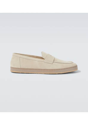 Brunello Cucinelli Suede penny loafers