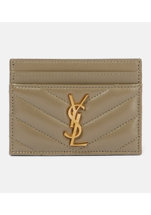 Saint Laurent Cassandre metalasse leather card holder