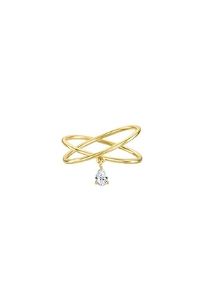 ISA GRUTMAN Double Band Diamond Ring in Yellow Gold - Metallic Gold. Size 8 (also in ).