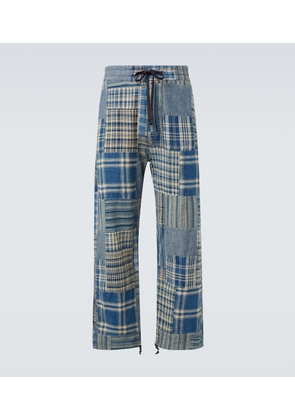 RRL Patchwork cotton and linen pants