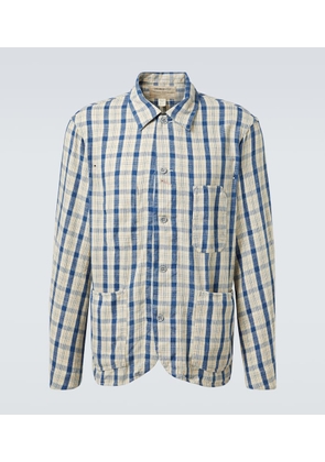 RRL Checked cotton and linen shirt