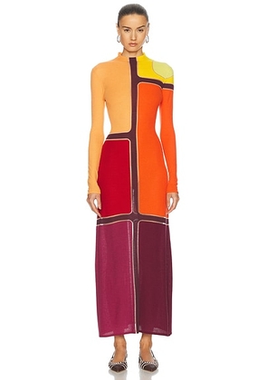 Gabriela Hearst Apollonis Dress in Multi - Wine,Orange. Size XS (also in ).
